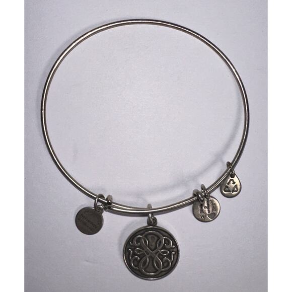 Infinity Loop Silver Charm Bracelet - Rafaelian Silver ALEX AND ANI 2014 - Picture 1 of 2